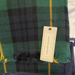 Peyton & Parker Green and Black Plaid Scarf